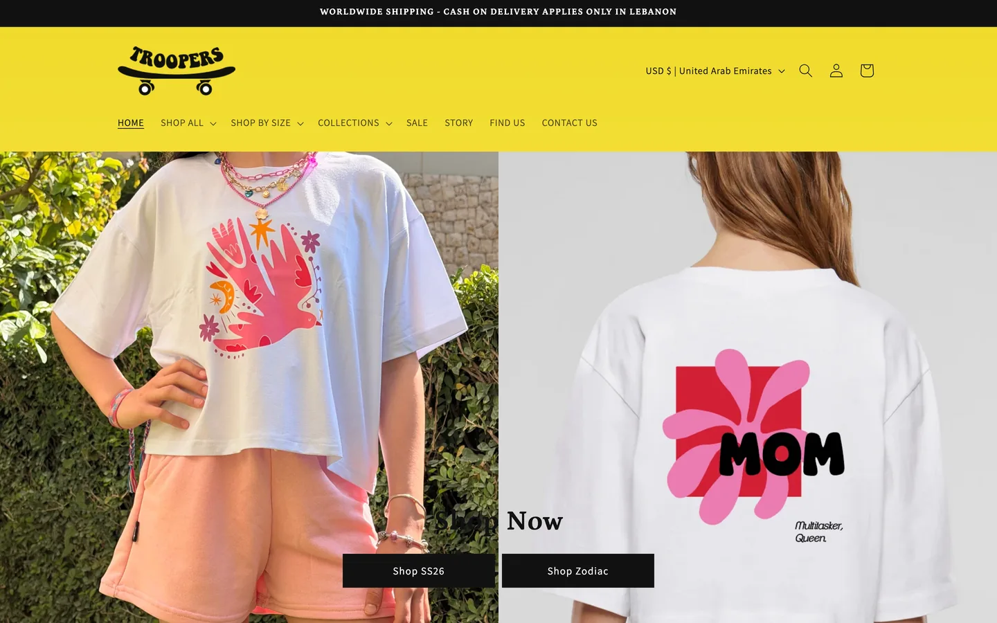 The We Are Troopers online store built by co.gent